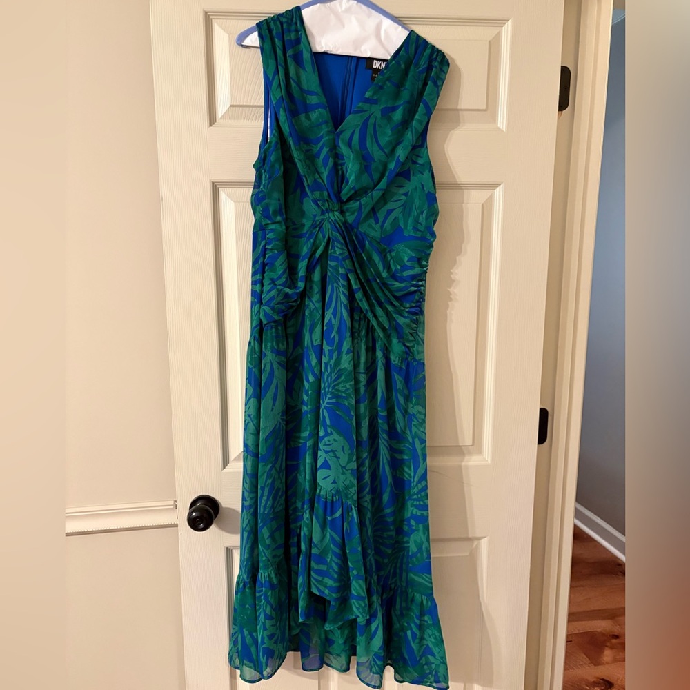 DKNY Green and Blue Women's Dress